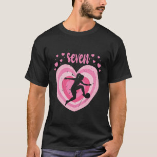 Kids 7 Year Old Cute Soccer Birthday Girl 7Th B-Da T-Shirt