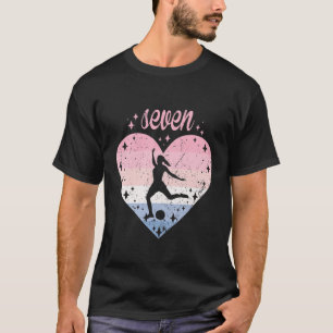 Kids 7 Year Old Cute Soccer Birthday Girl 7Th B-Da T-Shirt