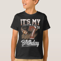 Kids 7 Year Old It's My 7th Birthday Football Them
