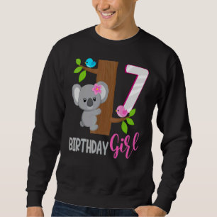 Kids 7 Year Old Koala Birthday Koalafied Girl 7th Sweatshirt