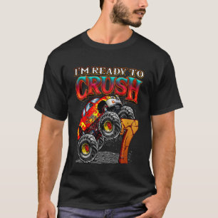 Kids 7 Year Old Monster Truck Birthday Ready To C T-Shirt