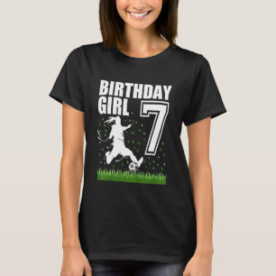 Kids 7 Year Old Soccer Birthday Party Theme 7th Fo T-Shirt
