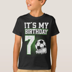 Kids 7 Year Old Soccer Boy Its My 7th Birthday Soc T-Shirt