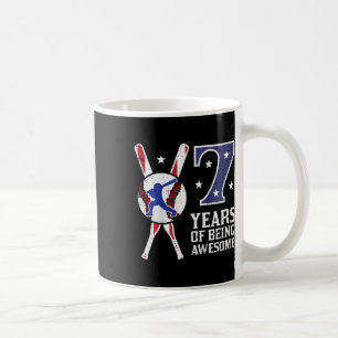 Kids 7 Years Being Awesome Bysebyll Flag 7th Birth Coffee Mug