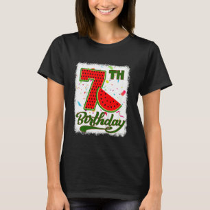 Kids  7 Years Old Watermelon Tropical Fruits 7th B T-Shirt