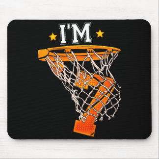 Kids 7th birthday basketball 7 boy girl 6th b t mouse pad