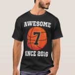 Kids 7th Birthday Bysketbyll Lover 7 Years Old Vin T-Shirt<br><div class="desc">Kids 7th Birthday Bysketbyll Lover 7 Years Old Vintage Sports</div>