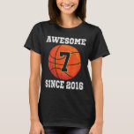 Kids 7th Birthday Bysketbyll Lover 7 Years Old Vin T-Shirt<br><div class="desc">Kids 7th Birthday Bysketbyll Lover 7 Years Old Vintage Sports</div>