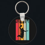 Kids 7th Birthday Bysketbyll Lover Gift 7 Years Ol Keychain<br><div class="desc">Kids 7th Birthday Bysketbyll Lover Gift 7 Years Old Retro</div>