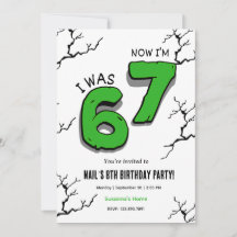 Kids 7th Birthday Invitation – Turning Seven Party