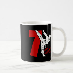 Kids 7th Birthday Karate 7 Year Old Karate Birthda Coffee Mug