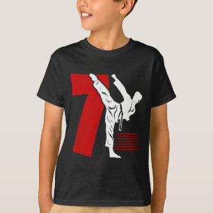 Kids 7th Birthday Karate 7 Year Old Karate Birthda T-Shirt