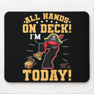 Kids 7th Birthday Pirate Quote For A 7 Years Old Mouse Pad