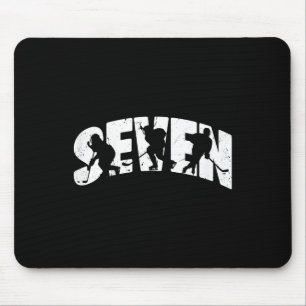 Kids 7th Birthday Retro Ice Hockey 7 Years Old Boy Mouse Pad