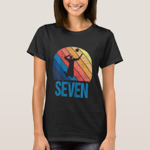 Kids 7th Birthday Retro Volleyball 7 Years Old Boy T-Shirt