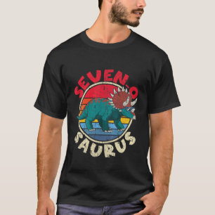 Kids 7Th Birthday Seven O Saurus I Triceratops I F T-Shirt