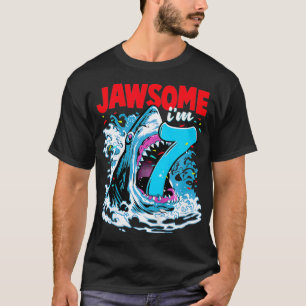 Kids 7th Birthday Shark Birthday Party Gifts for T-Shirt