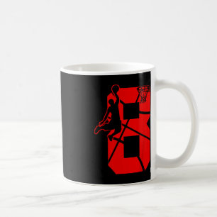 Kids 8 Year Old 8th Basketball Birthday PartyTheme Coffee Mug