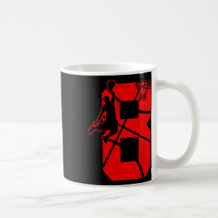 Kids 8 Year Old 8th Bysketbyll Birthday Partytheme Coffee Mug