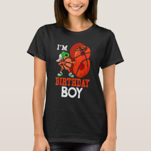 Kids 8 Year Old Basketball Dabbing 8th Birthday Bo T-Shirt
