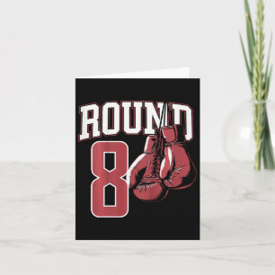 Kids 8 Year Old Boxer Bday Party 8th Birthday Boxi Card
