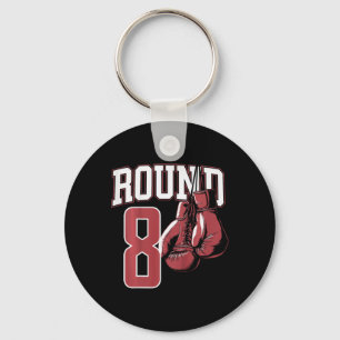 Kids 8 Year Old Boxer Bday Party 8th Birthday Boxi Keychain