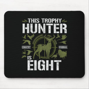 Kids 8 Year Old Hunting Birthday Party Duck Deer H Mouse Pad