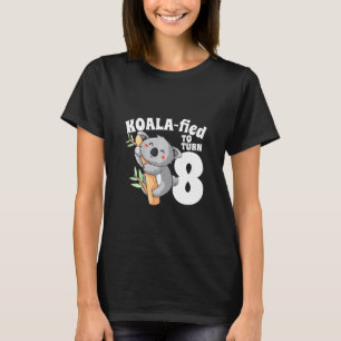 Kids 8 Year Old Koala Birthday Koalafied Girl  8th T-Shirt