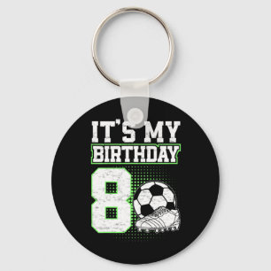 Kids 8 Year Old Soccer Boy Its My 8th Birthday Soc Keychain