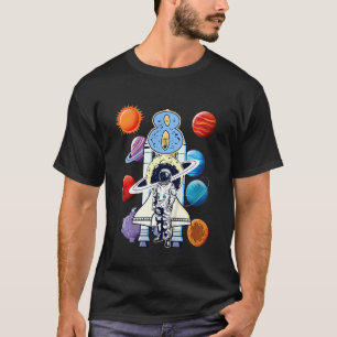 Kids 8 Years Old Birthday Boy Astronaut 8rd Birth T-Shirt