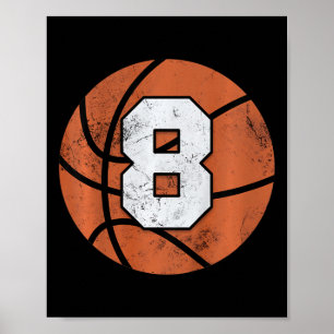 Kids 8 Years Old Birthday Kids Boys Girls Fun Bysk Poster