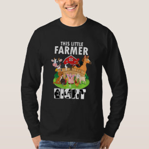 Kids 8 Yrs Old Bday Farmer Cute 8th Birthday Farm T-Shirt