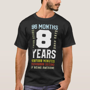 Kids 8th Birthday 96 Months T-Shirt