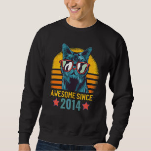 Kids 8th Birthday Awesome Since 2014 Present For 8 Sweatshirt
