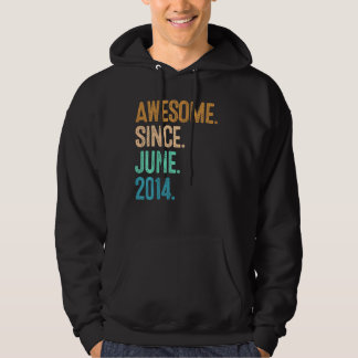 Kids 8th birthday Awesome since June 2014 Hoodie