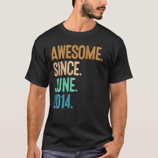 Kids 8th birthday Awesome since June 2014 T-Shirt