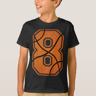 Kids 8th Birthday Basketball Boys Kids T-Shirt
