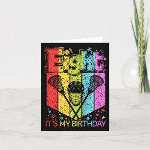 Kids 8th Birthday Boy Girl Eight 8 Year Old Lacros Card