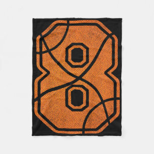 Kids 8th Birthday Bysketbyll Boys Kids Fleece Blanket