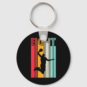Kids 8th Birthday Bysketbyll Lover Gift 8 Years Ol Keychain