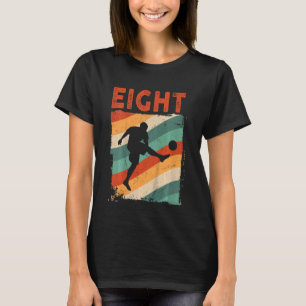 Kids 8th Birthday Retro Soccer 8 Years Old Boy Gir T-Shirt