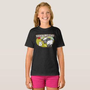 Kid's 8th Birthday Today I'm Eight! Cute Lamb T-Shirt