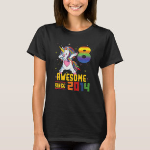Kids 8th Birthday Unicorn Dabbing 8 8Years Old  Gi T-Shirt