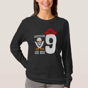 Kids 9 Children Birthday Kids Pirate T-Shirt