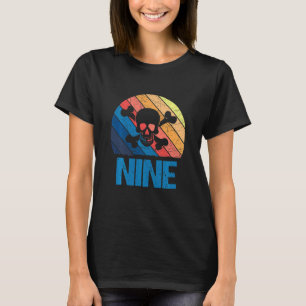 Kids 9 Year Old 9th Birthday Pirate Party Boys Gir T-Shirt