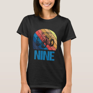 Kids 9 Year Old 9th Birthday Tractor Farmer Boys T-Shirt