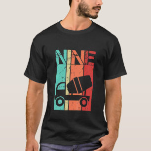 Kids 9 Year Old Construction Truck Birthday 9Th Bi T-Shirt