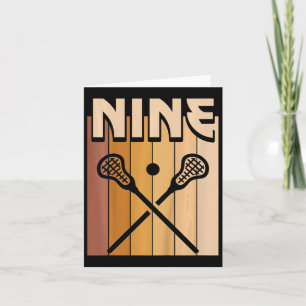 Kids 9 Year Old Lacrosse Birthday Boy Girl 9th Bir Card