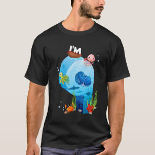Kids 9 Year Old Ocean Life Whale Dolphin Shark 9th T-Shirt