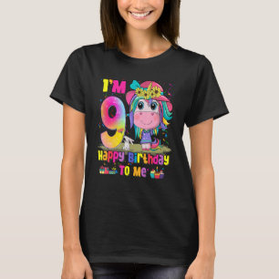 Kids 9 Years Old 9th Birthday Girl Princess Unico T-Shirt